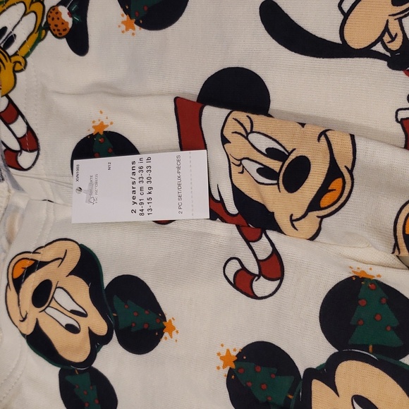 Disney Holiday PJs Organic Cotton Size 2 - Picture 6 of 7